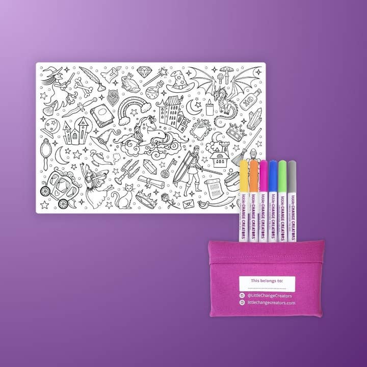 Little Change Creators - Wholesale Colouring and activity book – kids and baby - MAGIC! Mini Reusable Colouring Kit | Gift for Girls3