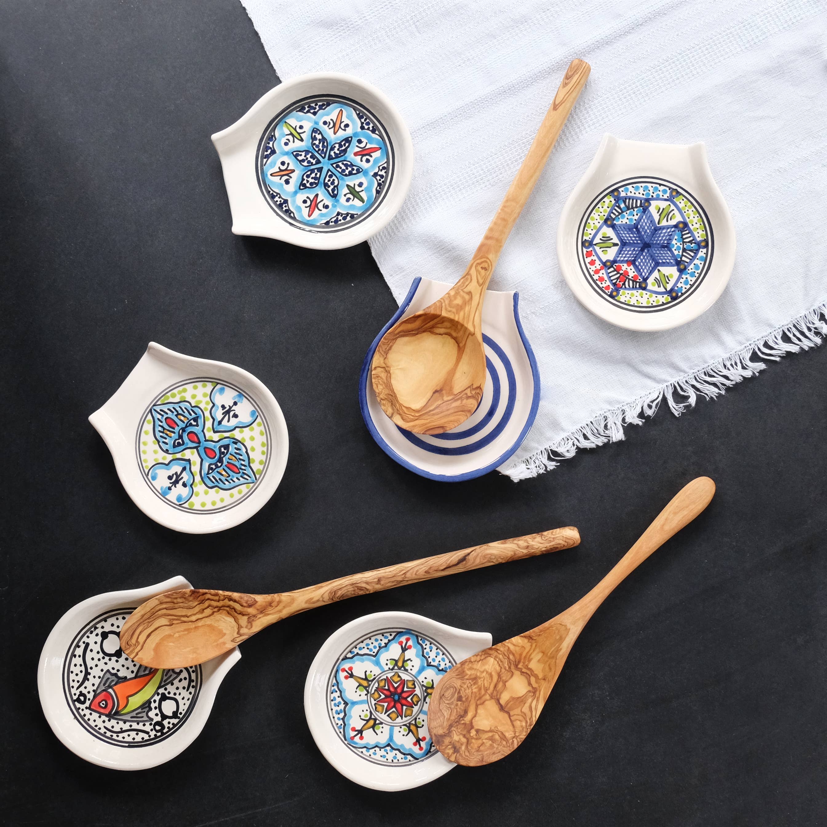 Sobremesa - Vendita all'ingrosso Poggiamestolo - Set da 24 poggia cucchiai assortiti2