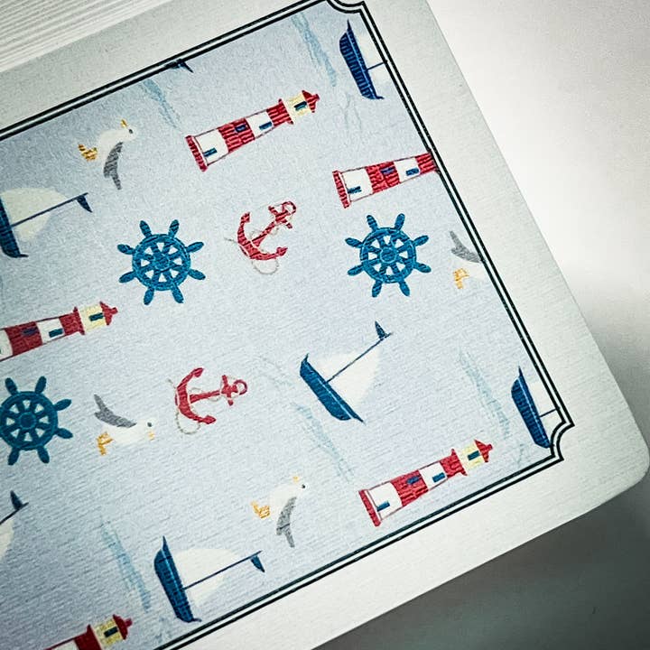 Superior Print on Demand - Wholesale Playing Cards - NAUTICAL Playing Cards, Sail Boat, Anchor, Lighthouse