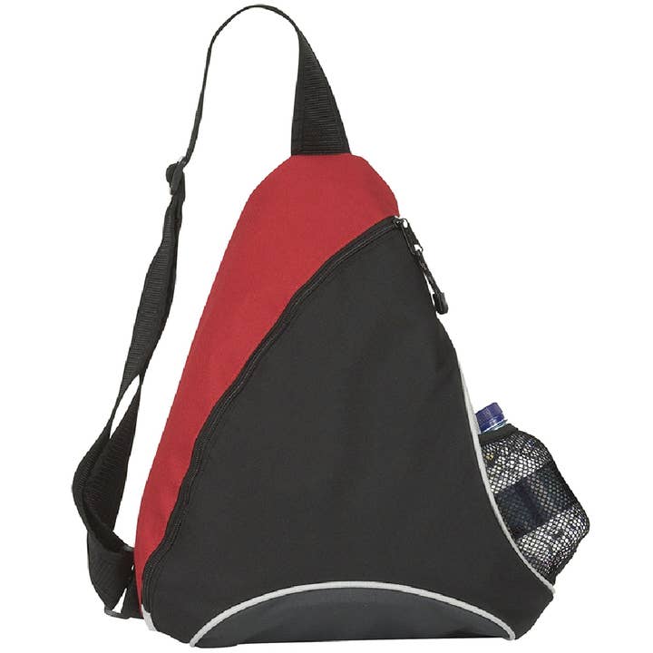eBuyGB Craft Blanks - Venta al por mayor Mochila - Unisex - Mochila triangular con cremallera y correa única, en blanco