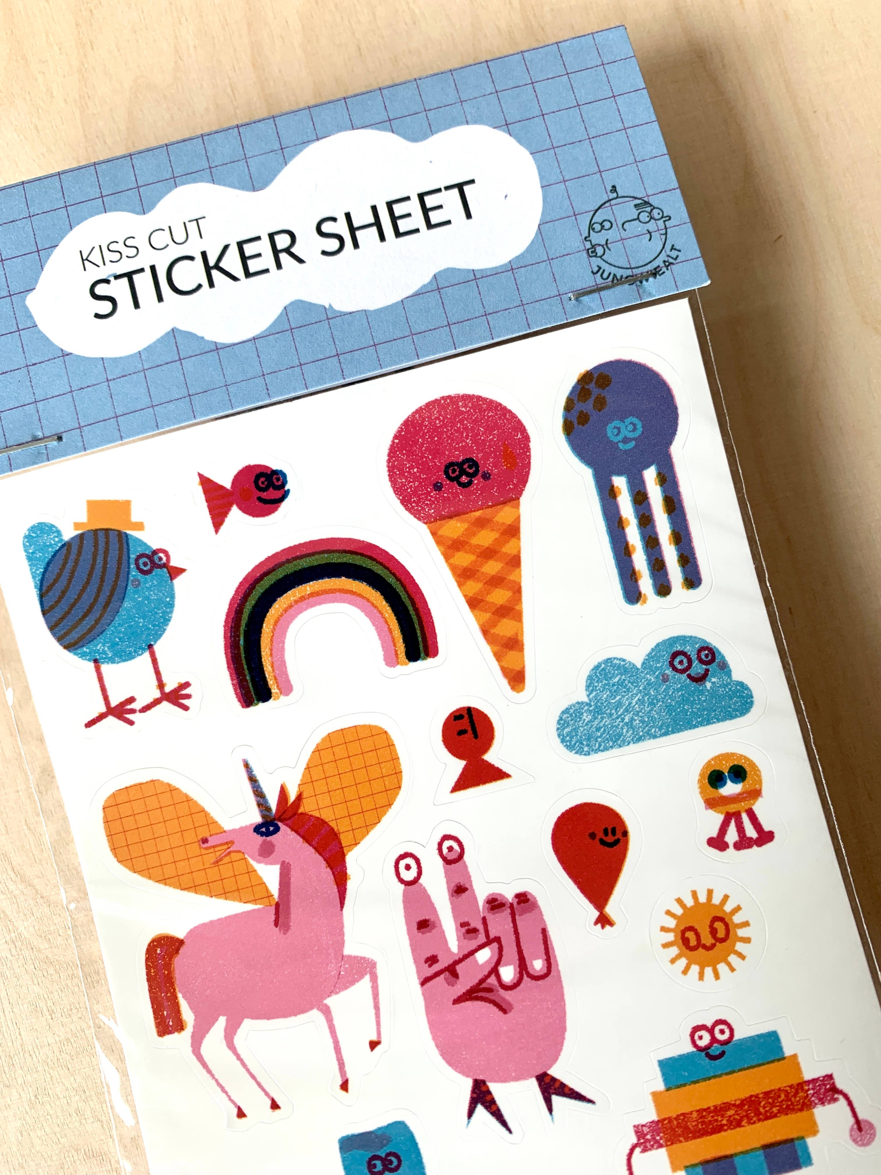 jungwiealt - Wholesale Sticker - Kids & Baby - Creatures Kiss Cut Sticker Sheet1