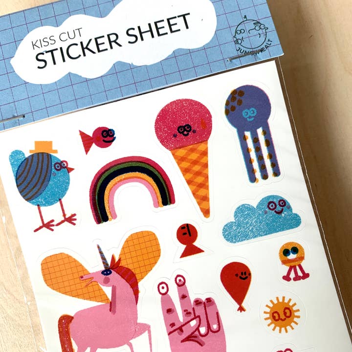 jungwiealt - Wholesale Sticker - Kids & Baby - Creatures Kiss Cut Sticker Sheet1
