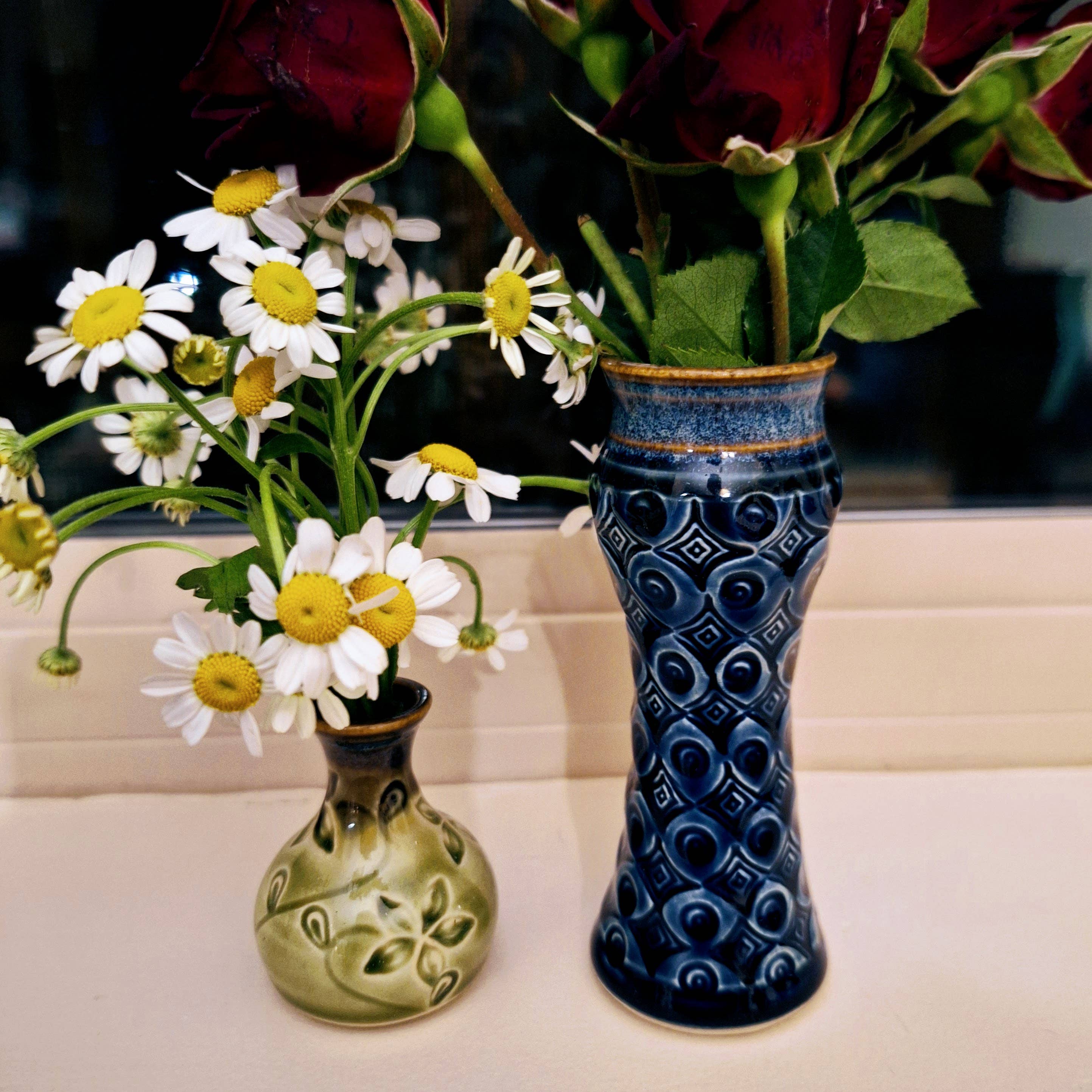 Plays in Mud Pottery - Wholesale Vase - Small Amphora Vase w/full pattern Made to order pottery3