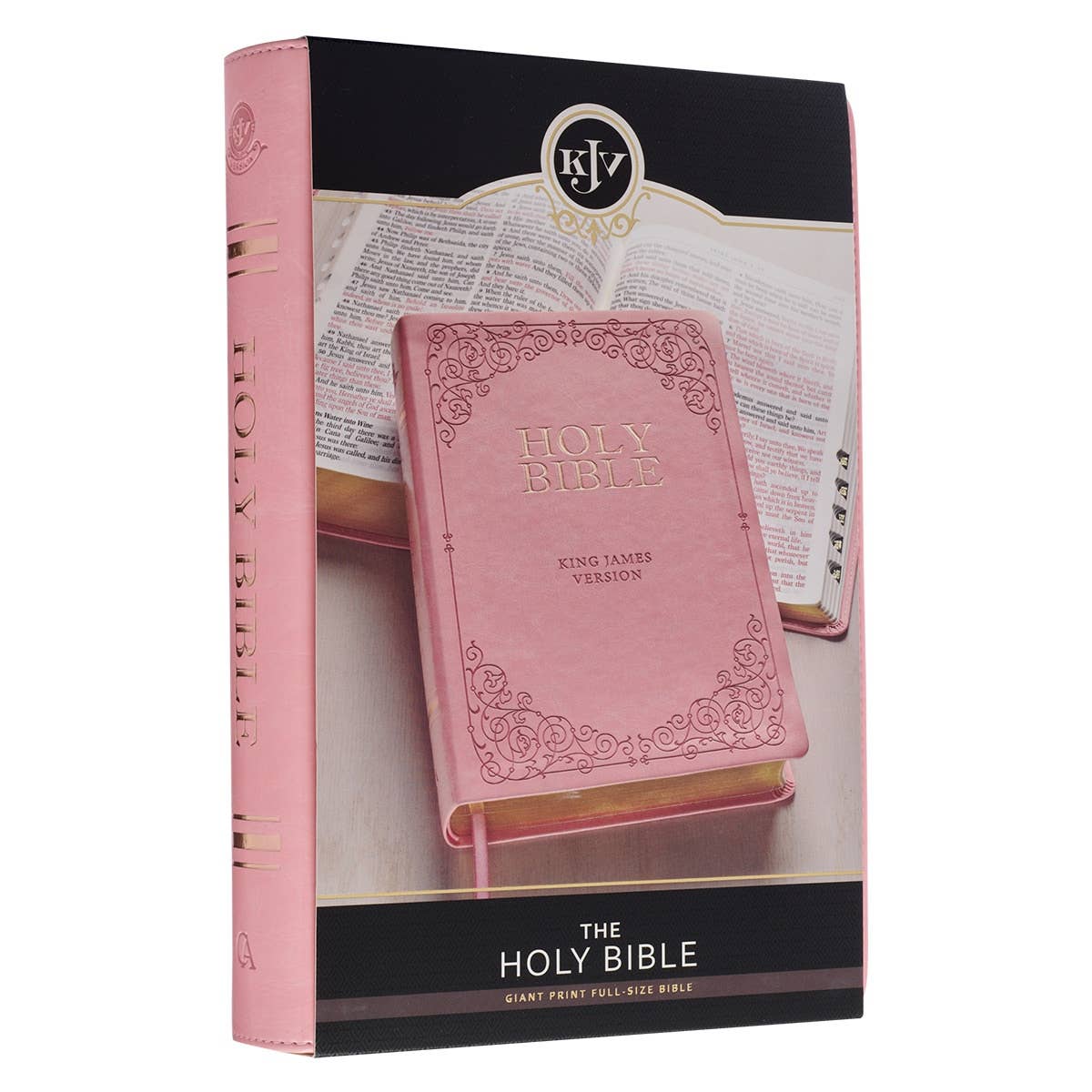 Christian Art Gifts - Wholesale Religion - KJV Bible Giant Print Full-size Faux Leather, Pink9