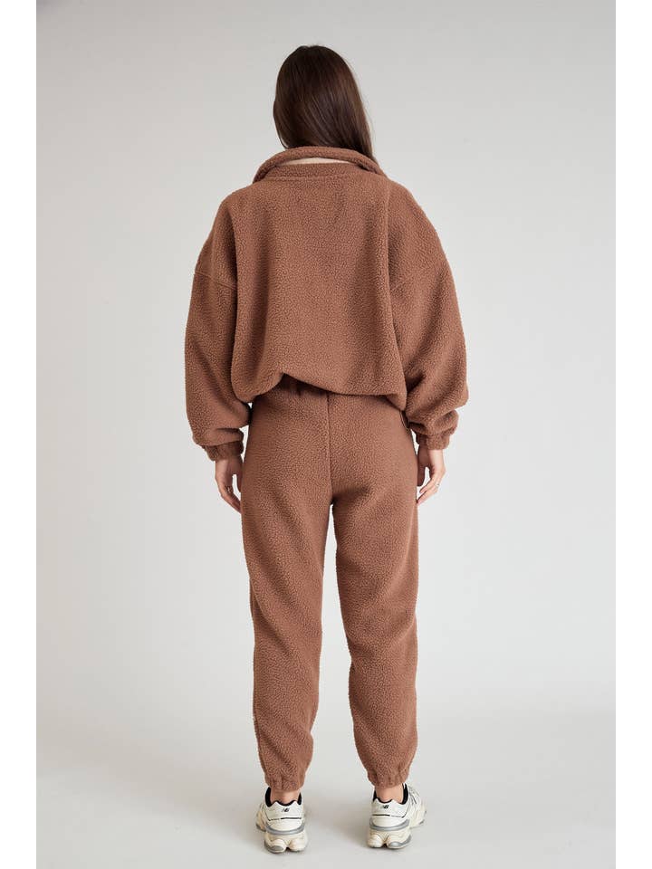 Latte Teddy Fleece Pant for wholesale on Faire