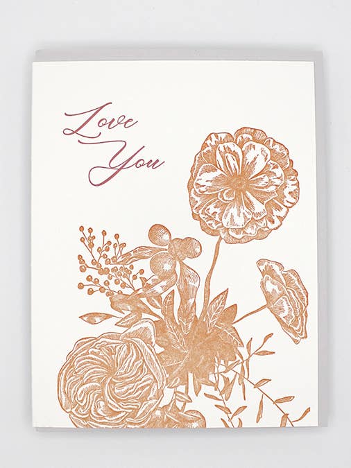 Love You - Tarjeta de felicitación para venta al por mayor de Rust Belt Love Paperie