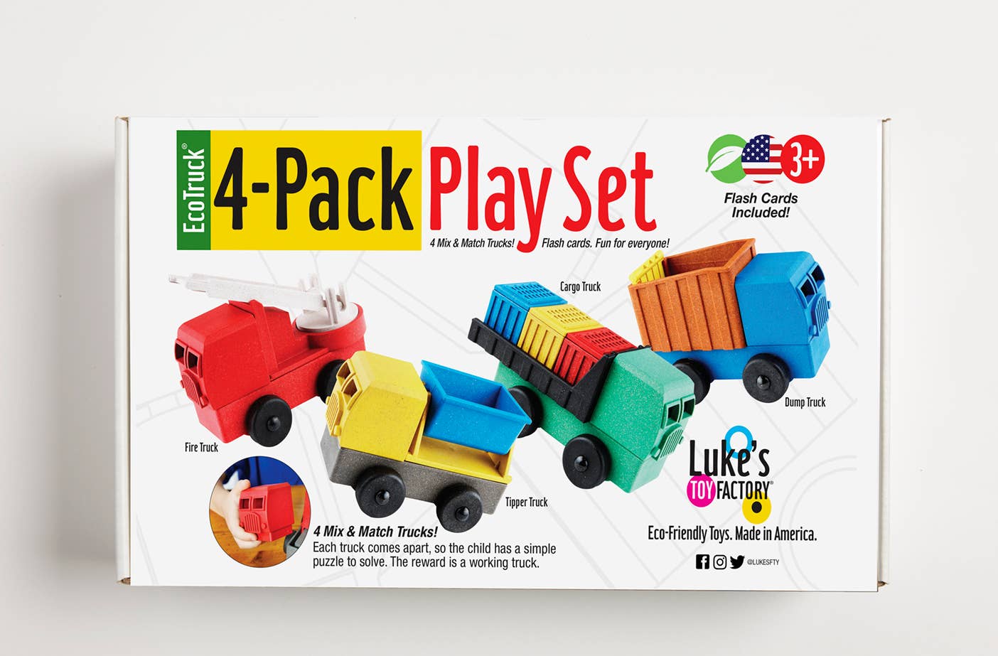 Luke's Toy Factory - Wholesale Toy Car/Truck - Kids - Educational 4-Pack4