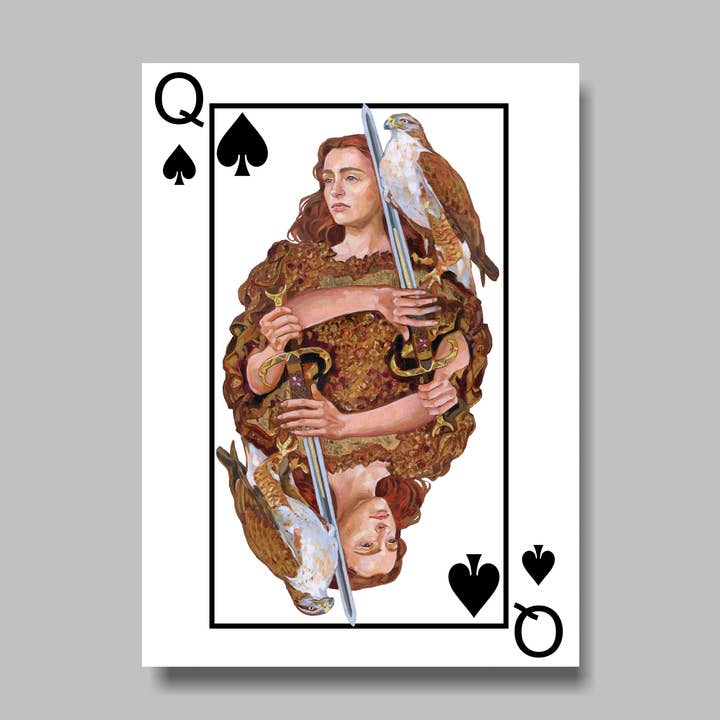 Dama de Espadas, Postal, DIN A6 por atacado de Atelier No.1