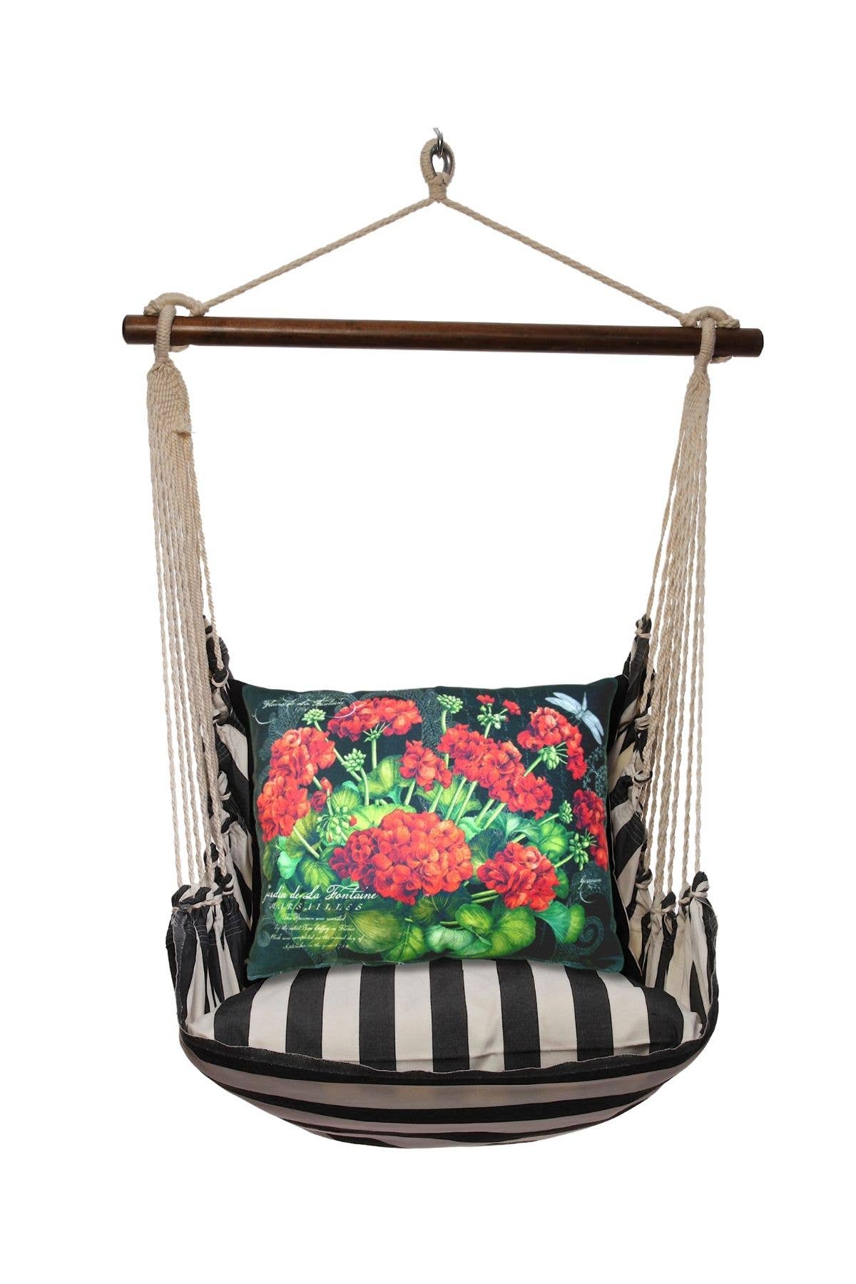 Magnolia Casual - Wholesale Swing Set - Hammock Swing 4-Piece Set indoor / outdoor - Black & White9