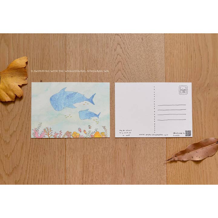 Cartoline di Viaggio di Australia Gentle Journeys per la vendita all'ingrosso da parte di ENJOY ILLUSTRATION ART