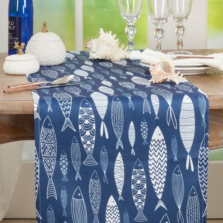 Navy Blue Fish Runner for wholesale on Faire2