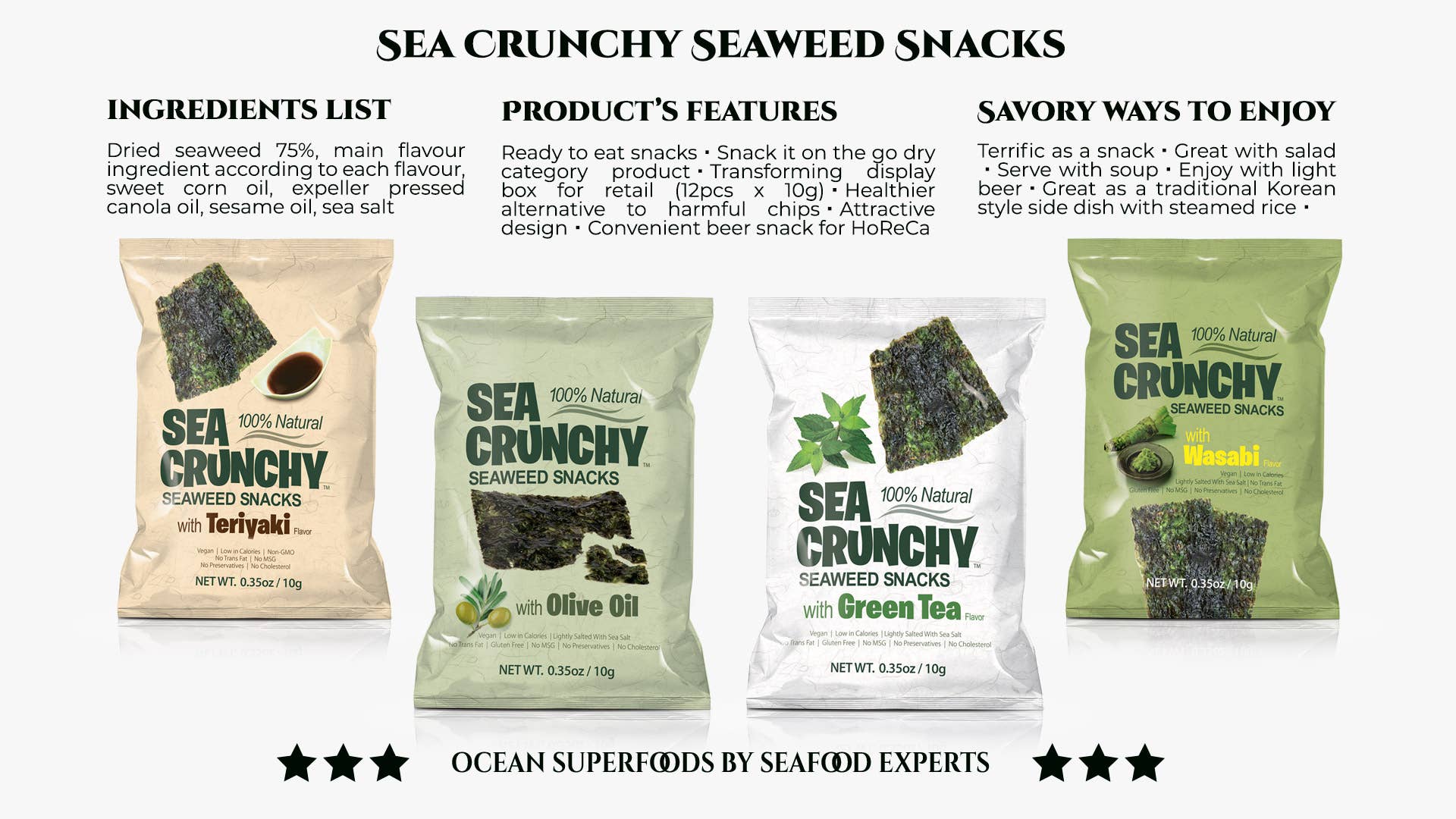 SEAWEED MARKET - Wholesale Puffed Snack - Sea Crunchy Seaweed Snacks with Wasabi 10g x 12pcs2