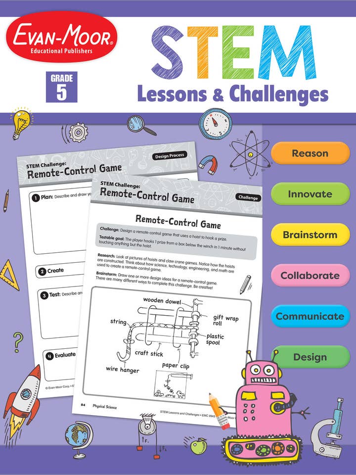 Stem Lessons And Challenges, Grade 5 for wholesale by Carson Dellosa Education