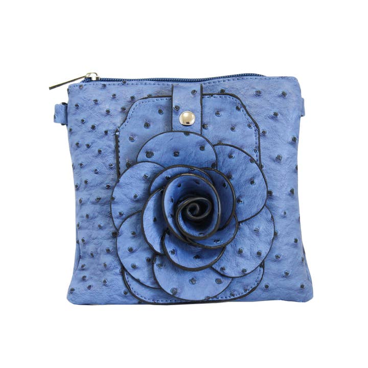 22 Tote - Vendita all'ingrosso Borsa a tracolla - Donna - Borsetta a tracolla per cellulare con fiore di struzzo6