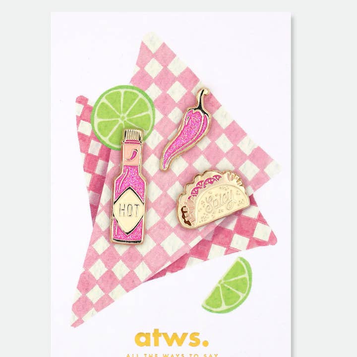 Krydret (Sæt med 3 pins) - Pins for engroshandel hos ALL THE WAYS TO SAY - Europe