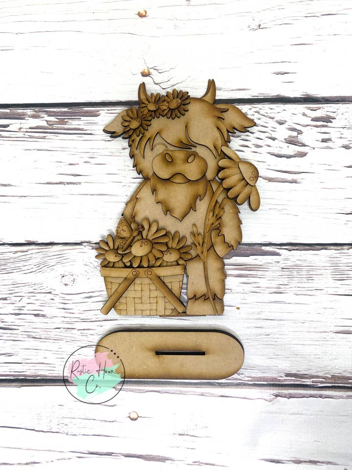 highland cow daisy Kit for wholesale by Rustic Home Co LLC
