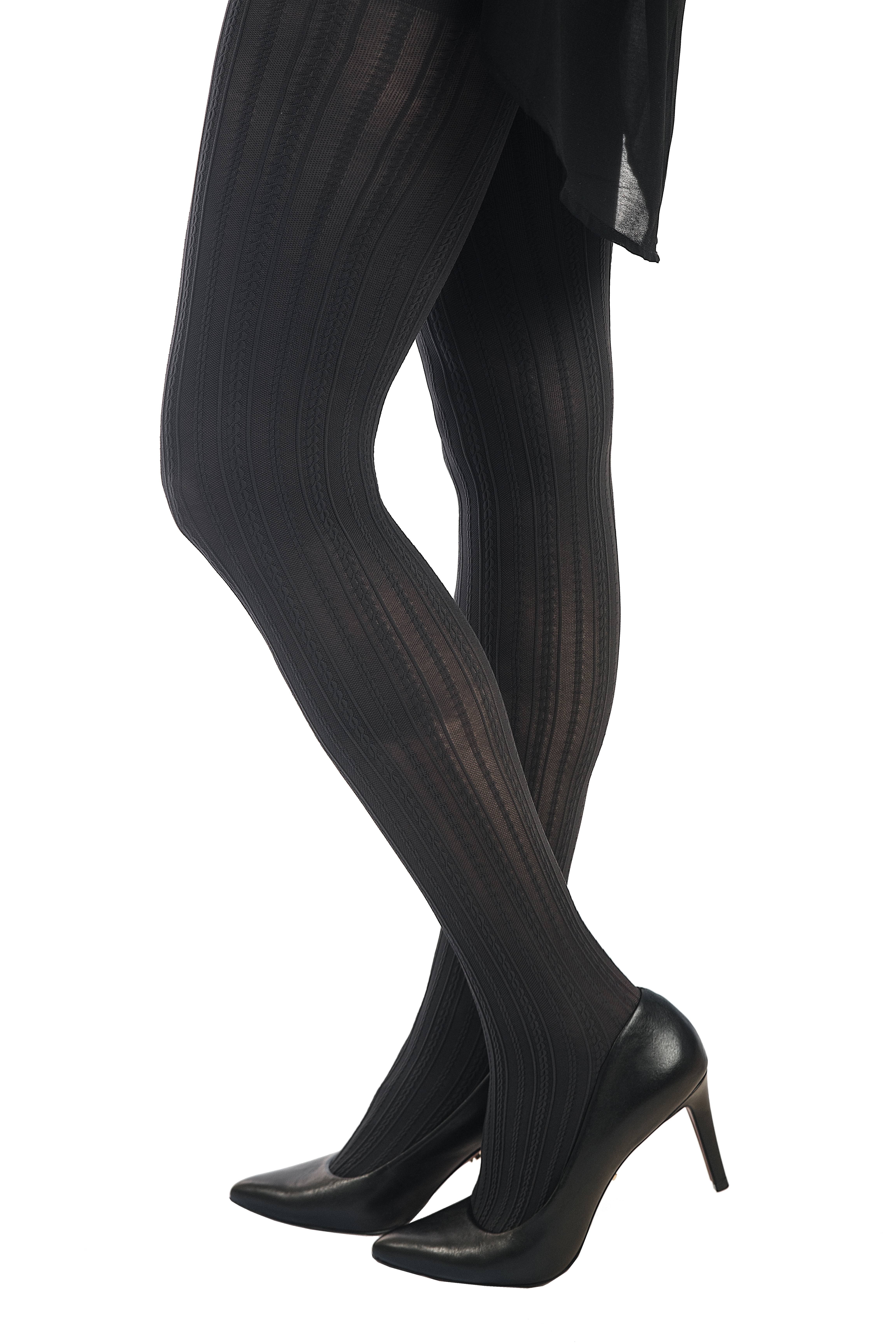 Lupo – wholesale Strumpbyxor - Dam – Damstrumpbyxor med modevertikala ränder, 70 denier (5816)2