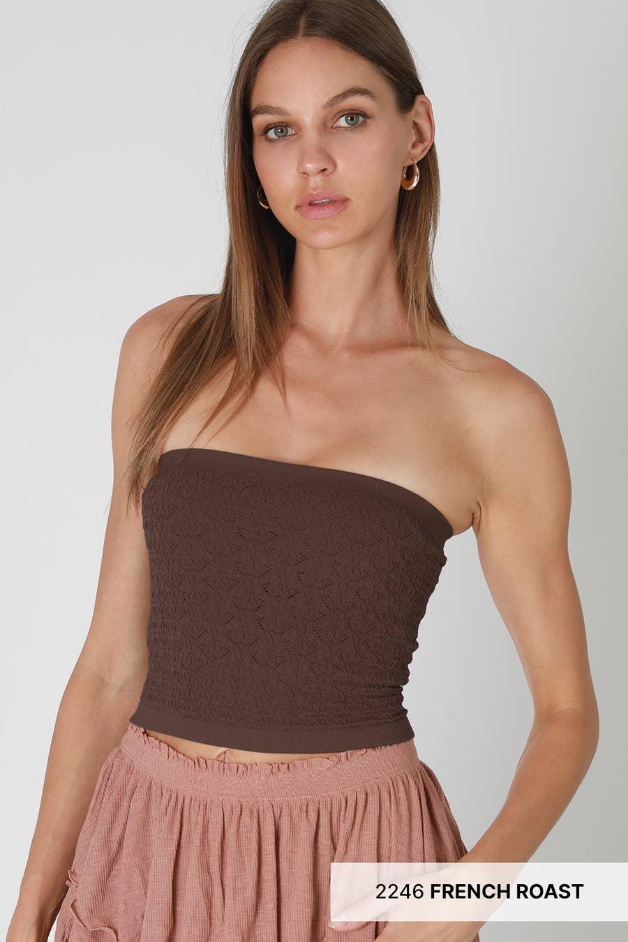 NIKIBIKI - Venta al por mayor Bustier - Mujer - NS8376 - Top de Tubo de Encaje Floral15