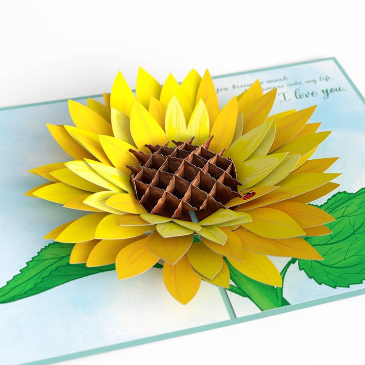 For my Wife Sunflower 5''x7'' Card, Pop-Up Cards for wholesale by Lovepop Cards