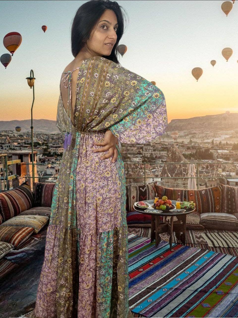 Nola by bijusol – Großhandel Kleid – Damen – Seidenkleid Nola – Exklusive Seidenkollektion aus Indien, Frühling/Sommer4