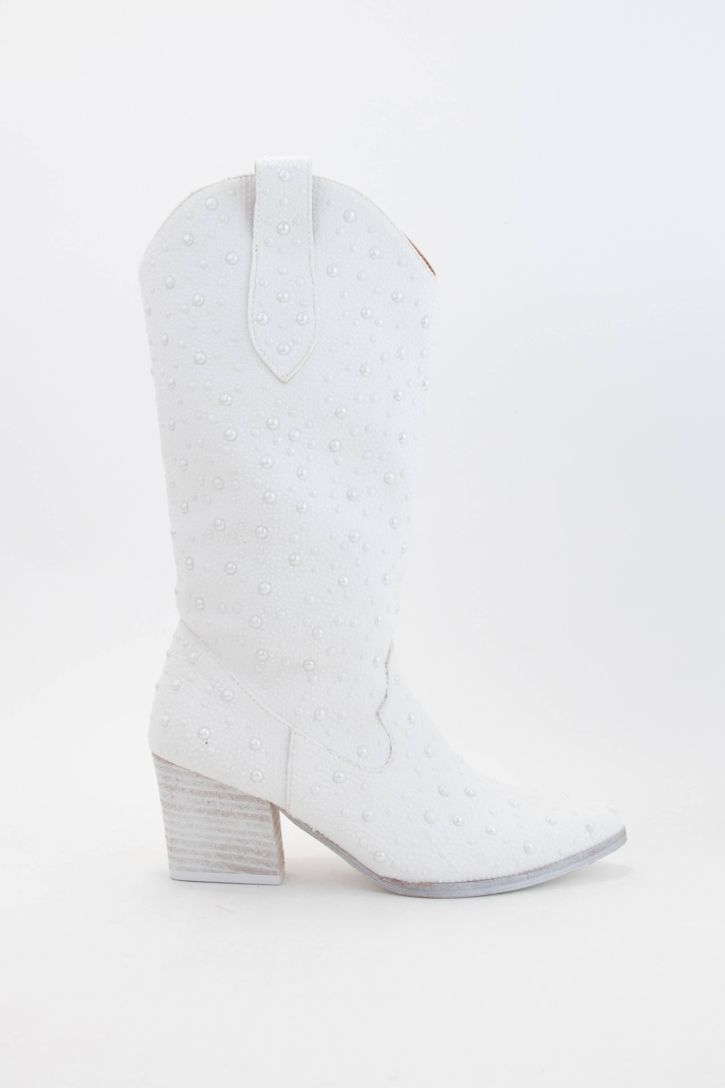 CCOCCI - Vente Bottes de cowboy – femme - Bottes western mi-mollet glamour ornées de strass étincelants2