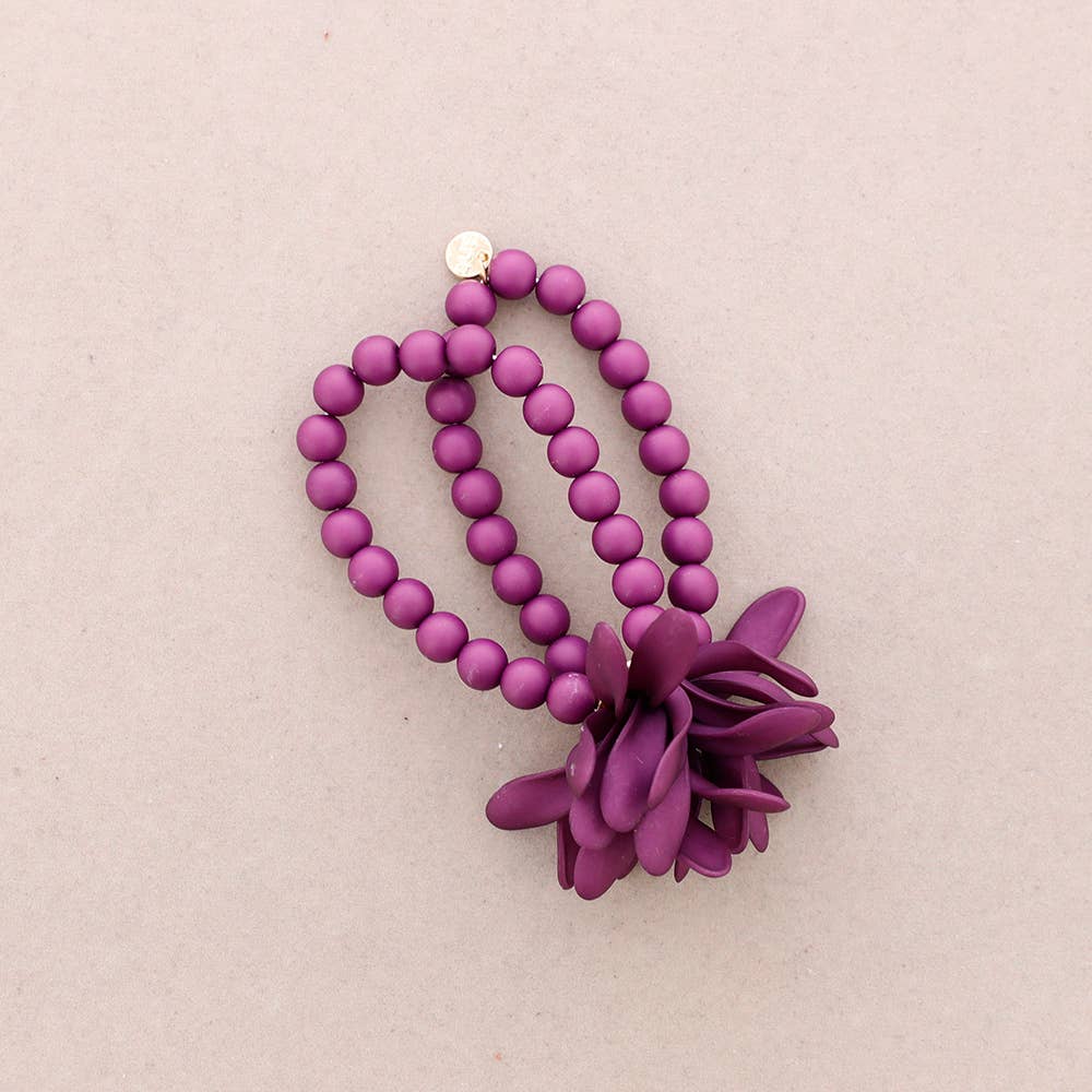 Sonata - Wholesale Beaded Bracelet - ELASTIC BRACELET RESIN FLOWER BEADS0