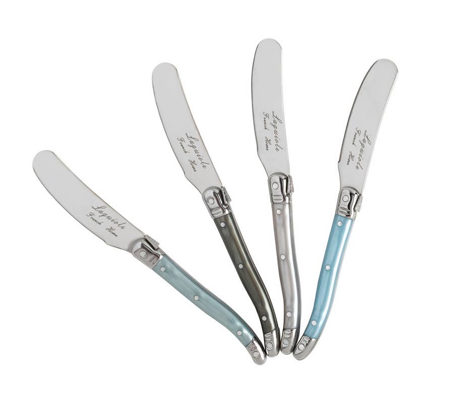 French Home - Wholesale Cheese Spreader - Laguiole 4-Piece Spreader Set with Mother of Pearl Handles1