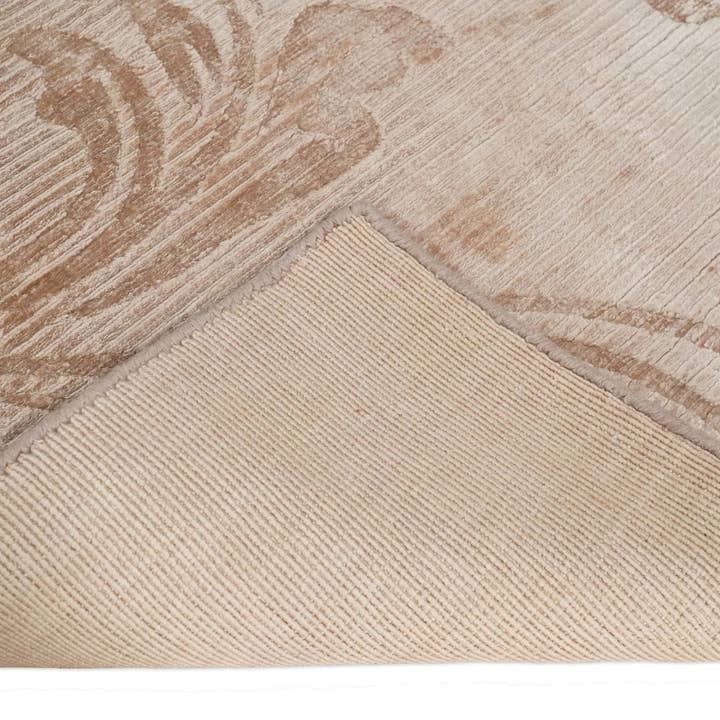 The Rug Decor, Inc. - Wholesale Area Rug - 3x5 Hand Woven and Carved Beige and Peach Art Silk Rug