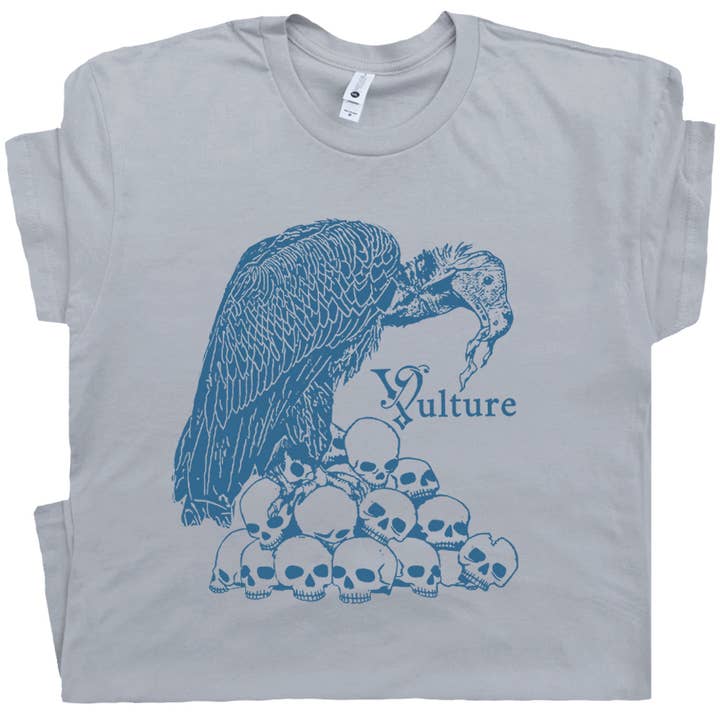Vulture T Shirt Gothic Theme Skull Graphic Tee weird Unusual for wholesale by Shirtmandude Co