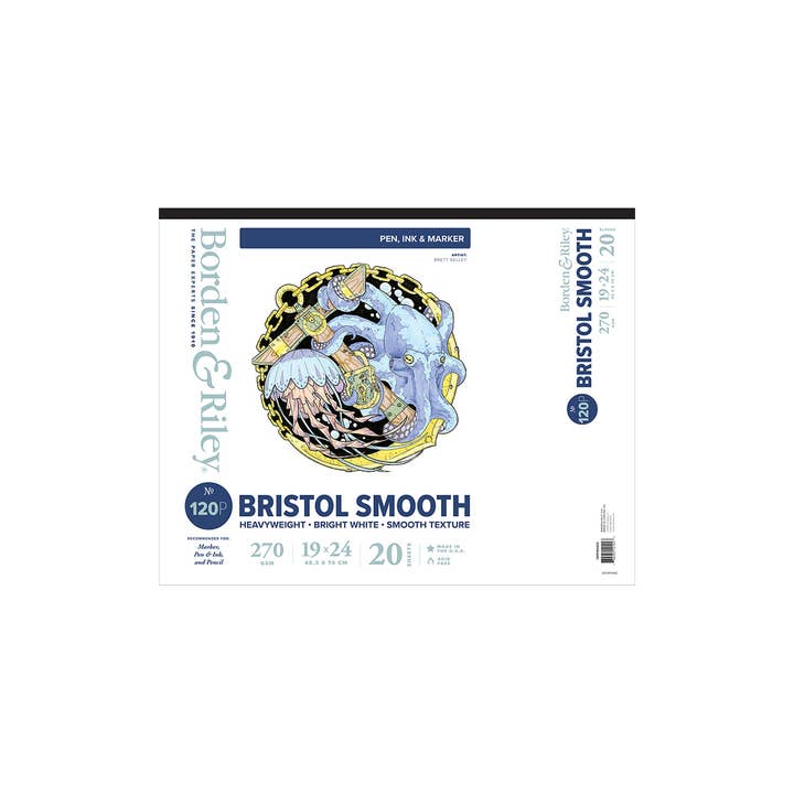 Chartpak, Inc. - Wholesale Sketchbook/Sketchpad - 120P Bristol Plate 19x24 Bristol Pad