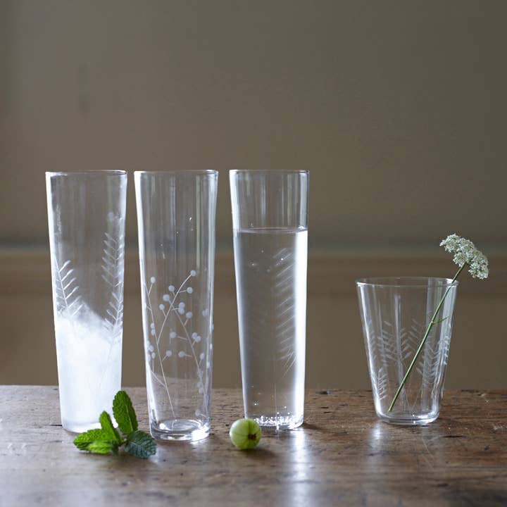 Canvas Home – wholesale Champagne flute – Sienna Botanical Etched Champagne Glasses, Mixed Set/68