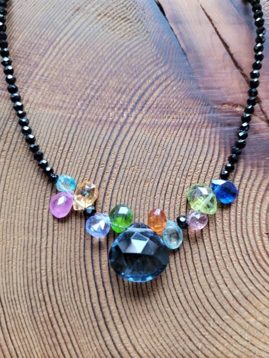 Multi Color Briolette Necklace NWH3112 for wholesale by KRISTIN FORD Jewelry With Meaning