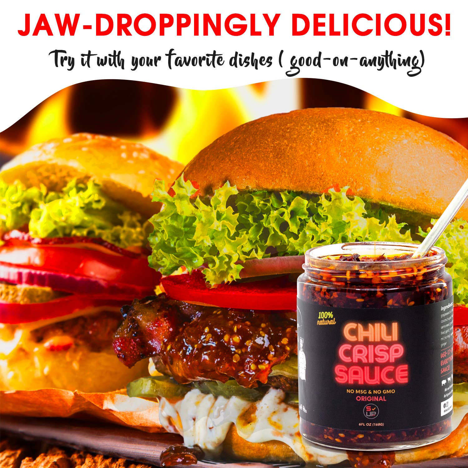 SAUCE UP NEW YORK – Engroshandel Sauce – 100 % Naturlig Chili Crisp Sauce – Original5