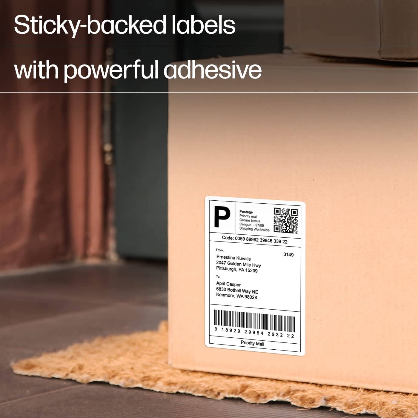 HP - Wholesale Gift Tag Label - HP Direct Thermal Shipping Labels Multipurpose Thermal Label24