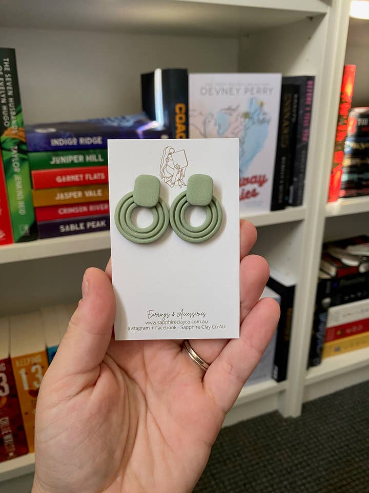 Round Embossed Stud for wholesale by Sapphire Clay Co AU