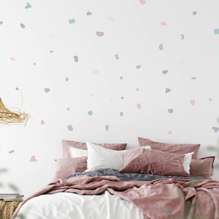 Irregular polka dots | Fabric wall stickers for wholesale by Adnil Creations