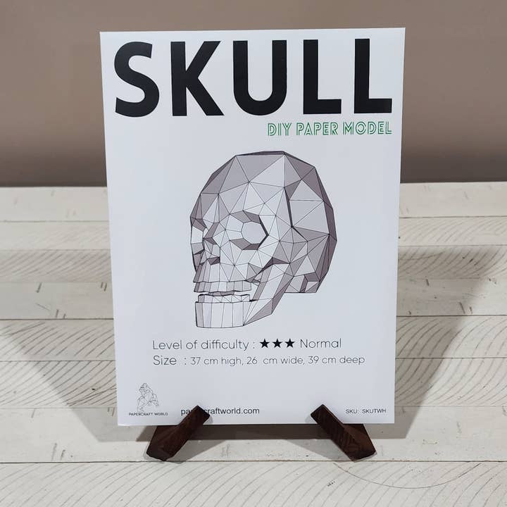 PAPERCRAFT WORLD - Wholesale Doe-het-zelf-knutselset - Origami-model van PaperCraft met lage poly-schedel5