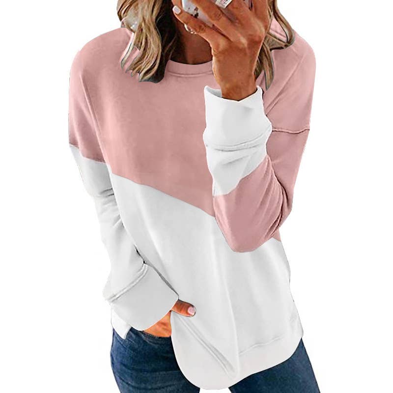 Lily Clothing - Vente Sweat à capuche – femme - SWEAT À CAPUCHE À MANCHES LONGUES ET COL ROND DE COULEUR ASSORTIE0