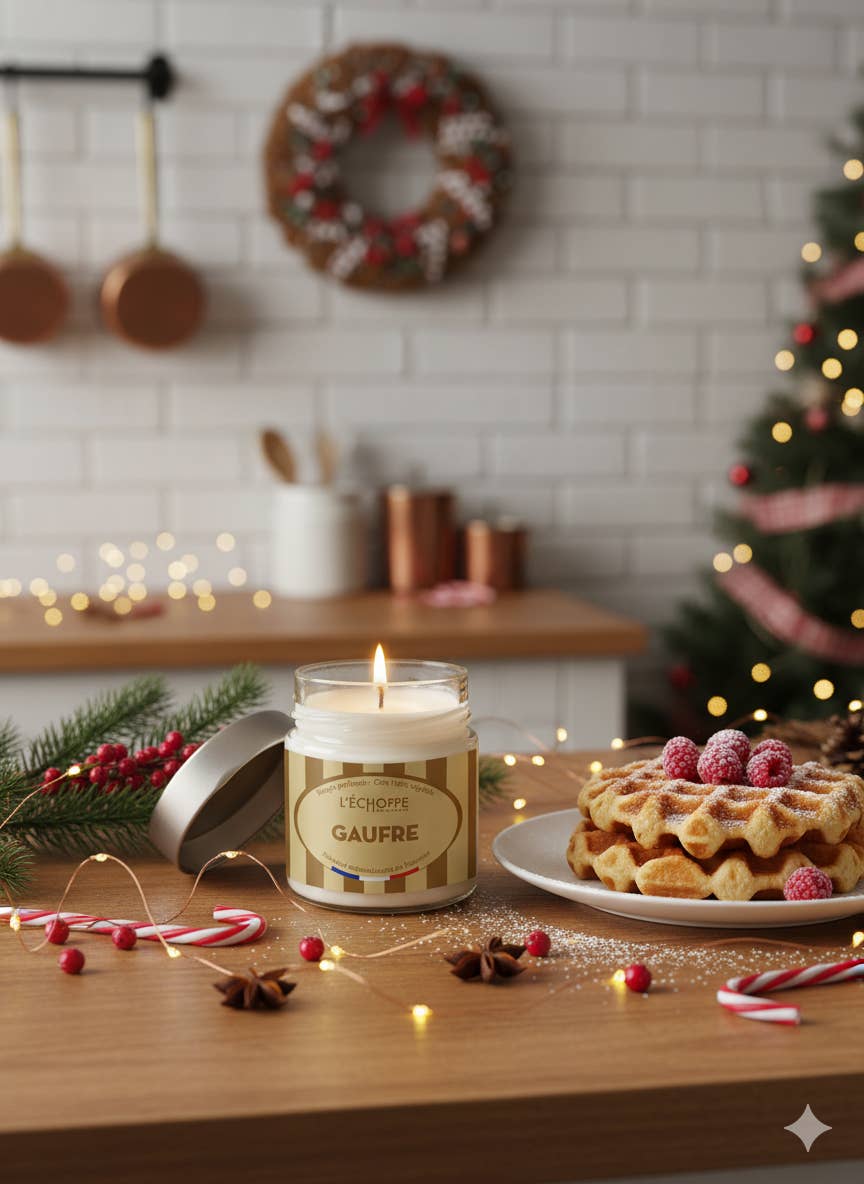 L'Échoppe Buissonnière - Wholesale Jar/Filled Candle - Waffle - Scented Candle 180g Special Winter Edition
