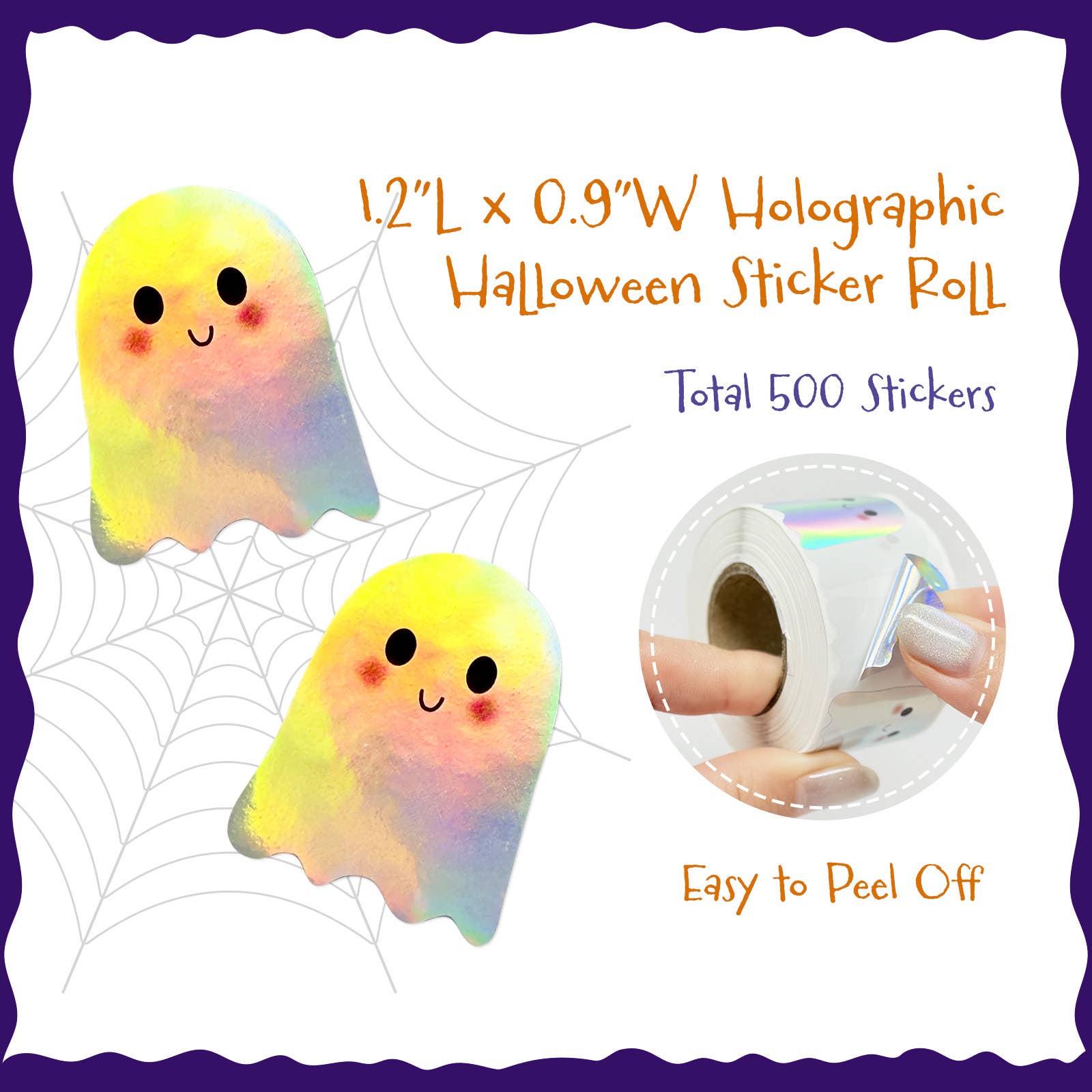 Wrapables.com - Wholesale Sticker - Wrapables Holographic Halloween Sticker Roll 500pcs5