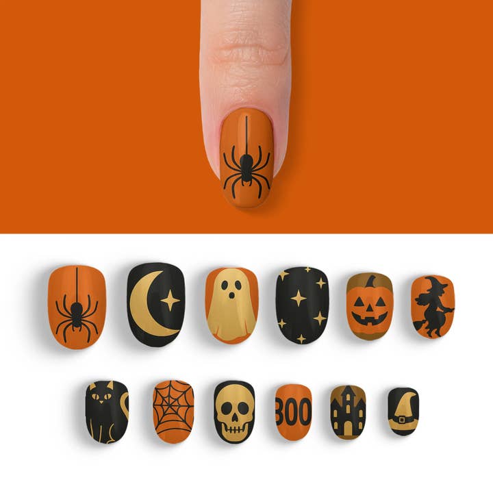 FYNE BODY - Wholesale Press-on/fake nails - Ghoul's Gold Glamour Halloween Press-On Nails44