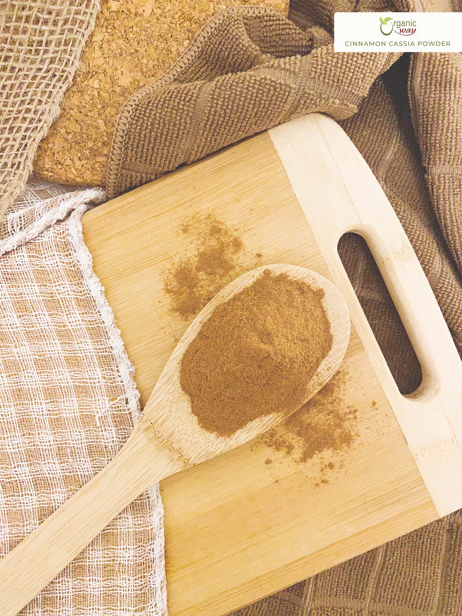 Organic Way LLC - Wholesale Dried Spice - Premium Cinnamon Cassia Powder (Cinnamomum cassia) - Adds Flavour & Aroma | Kosher Certified | Vegan | Raw, Non GMO & Gluten Free | USDA Certified | Origin - India3