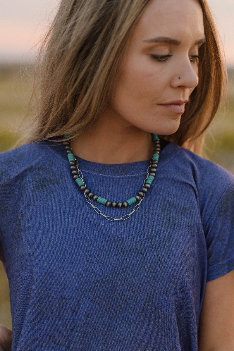 Sterling Kreek - Wholesale Beaded/Pearl Necklace - Western Links Necklace1