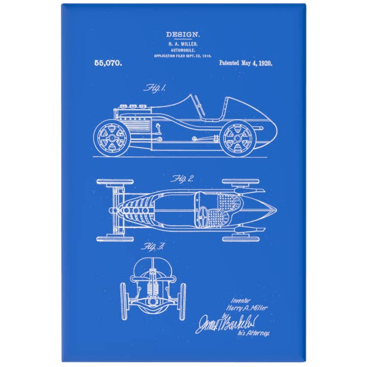 Speedster: 1920 Magnet, Electric Blue for wholesale by LOOP Home Goods & Gifts