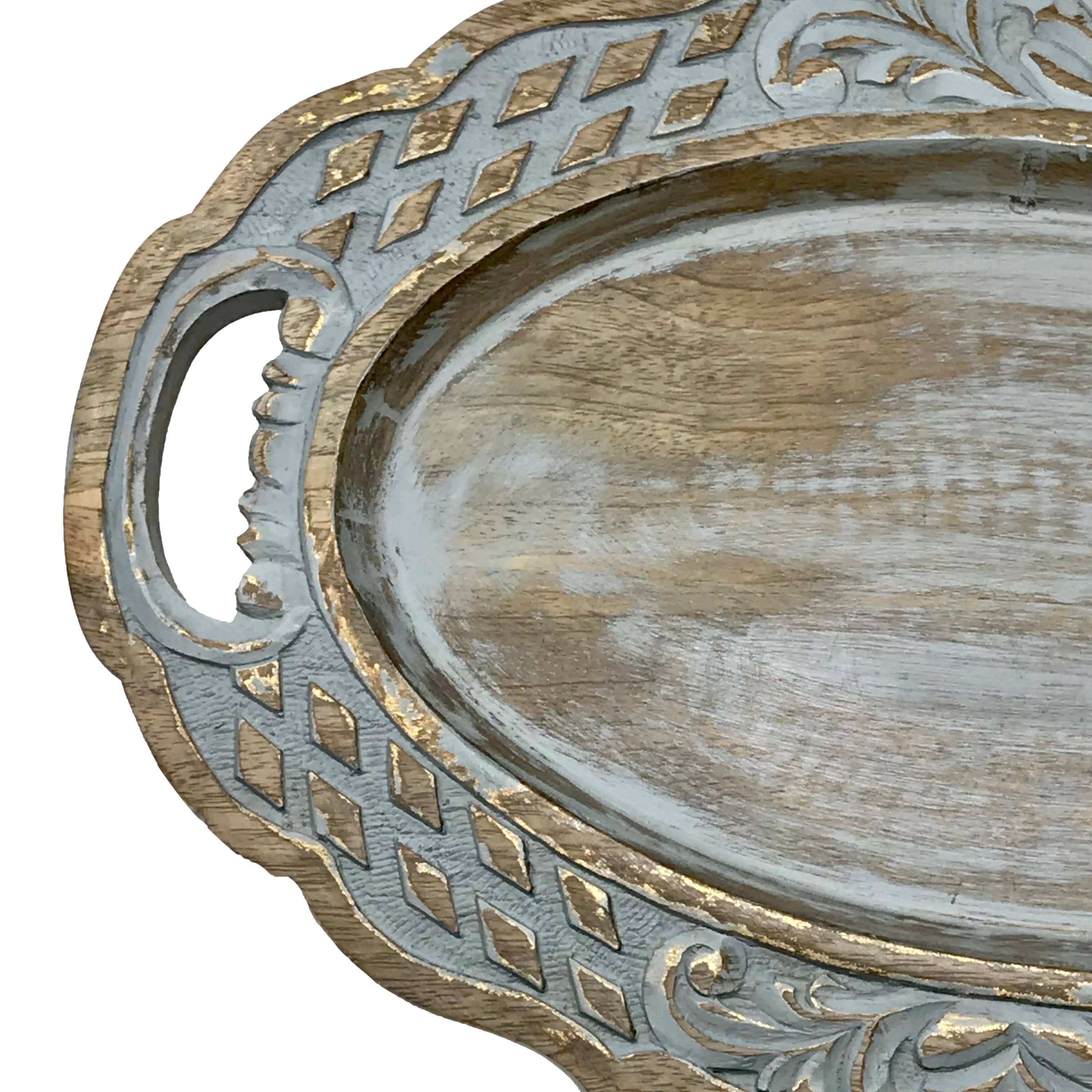 Wilco Home – Engroshandel Pyntebakke – Håndskåret massivt mangotræ Boutique-bakke22