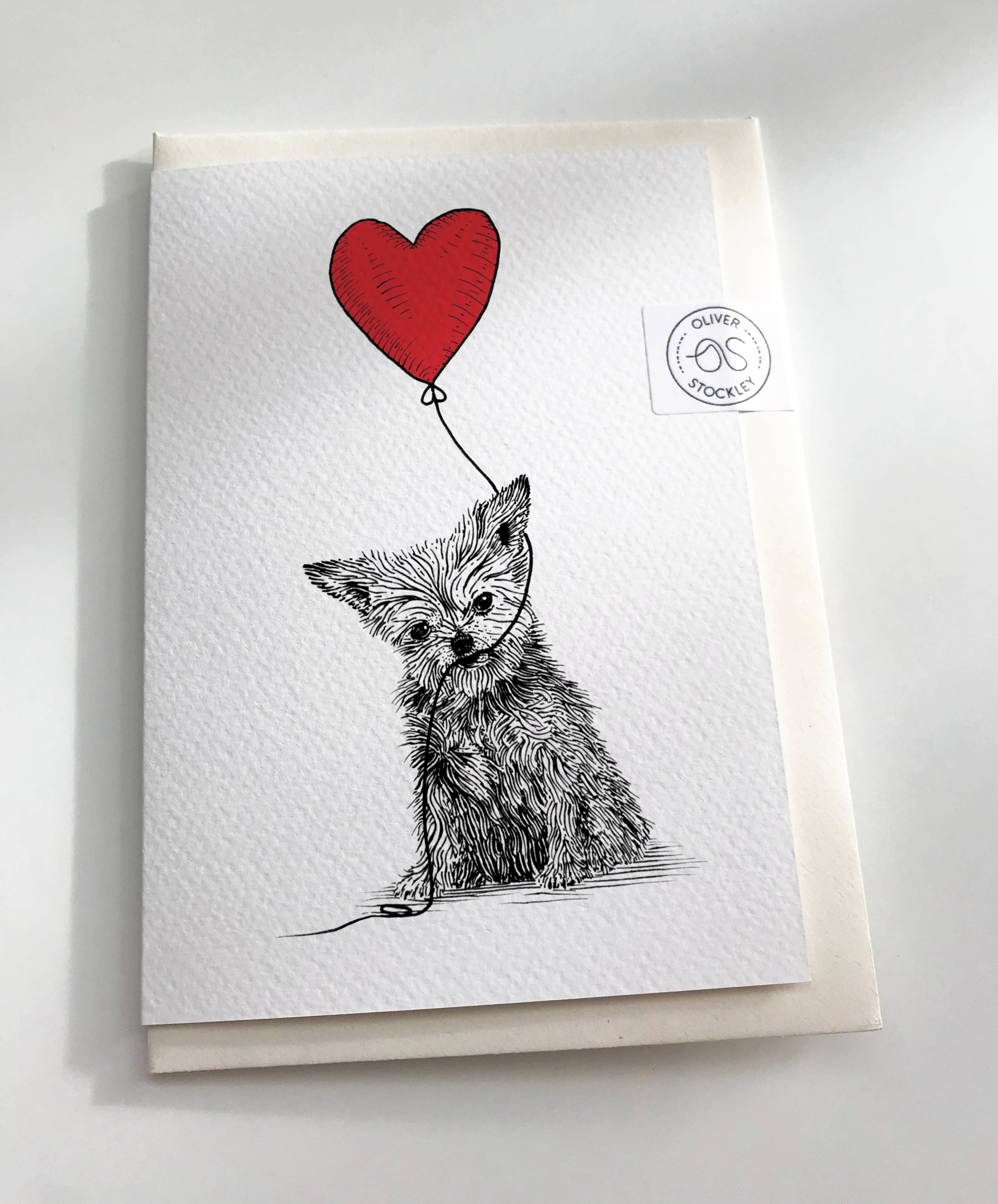 Oliver Stockley - Wholesale Love Card - Dog with Heart Love Card1