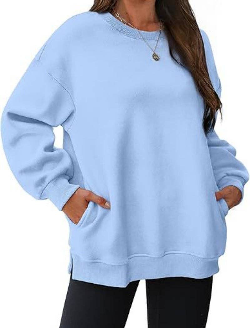 safistyle - Wholesale Sweatshirt - Women's - Oversized Long Sleeve Top with Pockets1