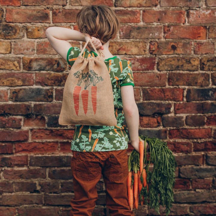 Carrot Drawstring Bag for wholesale by Tillyanna