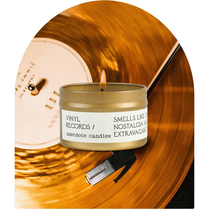Anecdote Candles - Wholesale Jar/Filled Candle - Vinyl Records (Black Oud) Candle10
