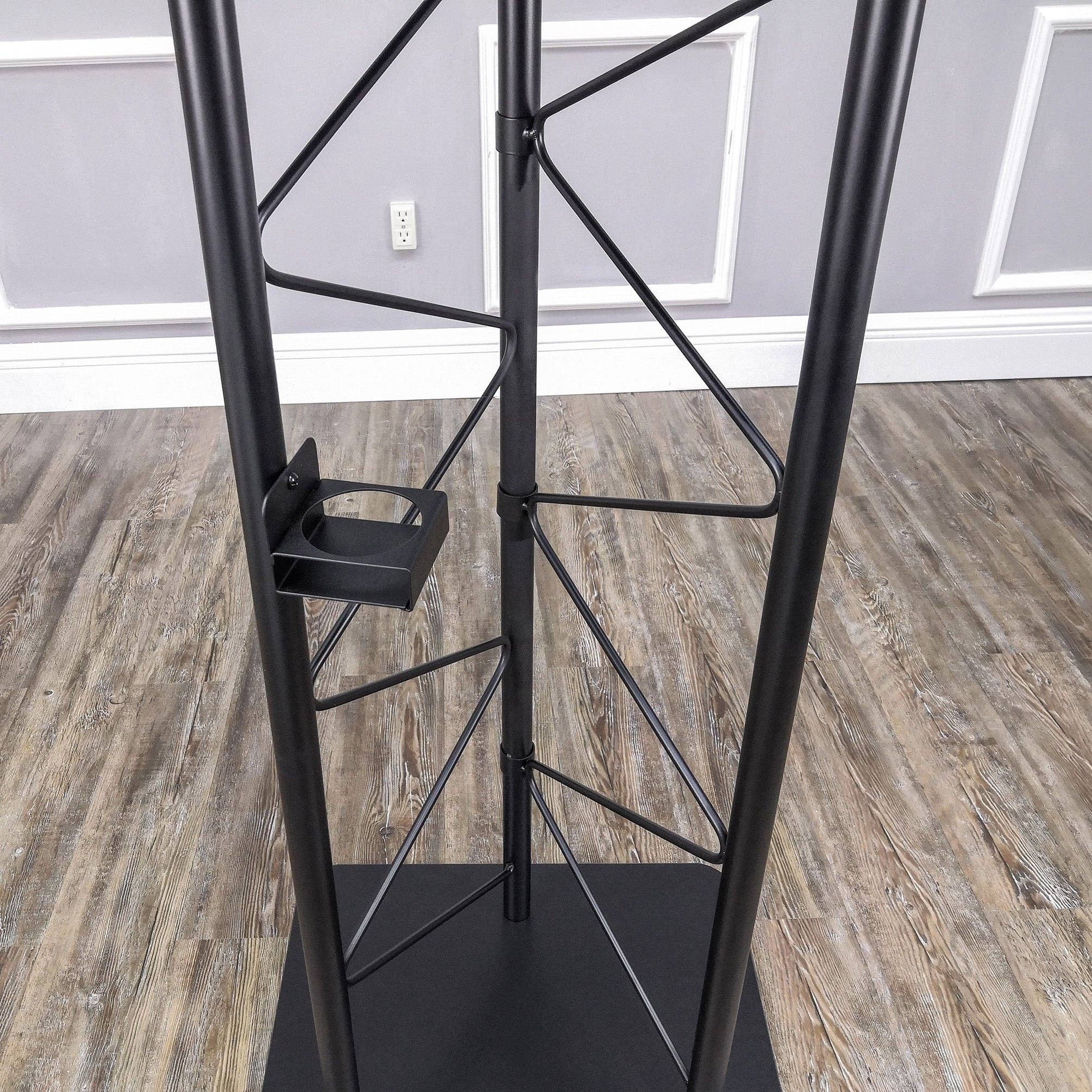 FIXTUREDISPLAYS - Wholesale Speakers - Truss Metal and Wood Podium 25X16X47 Tall Church Pulpit Lectern with Cup Holder 11566-NEW11